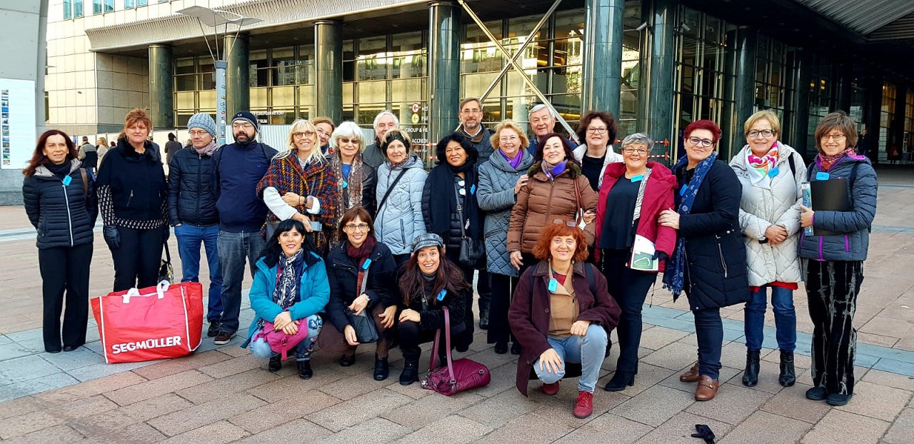 in front of the EU Parliament - BIC Project